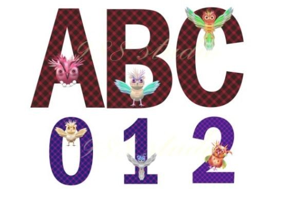 3D Owl Alphabets and Numbers: A Unique PNG Font for Creative Projects