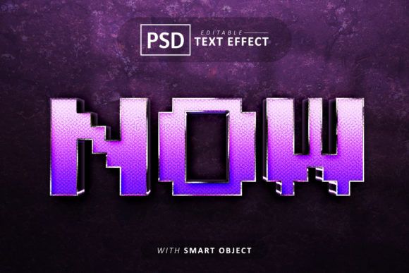 3D Pixel Style Text Effect for Modern Design Projects