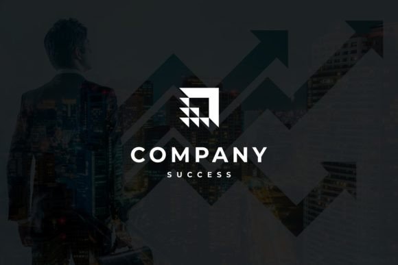 Arrow Triangle Pixel Logo: Modern Geometric Typography