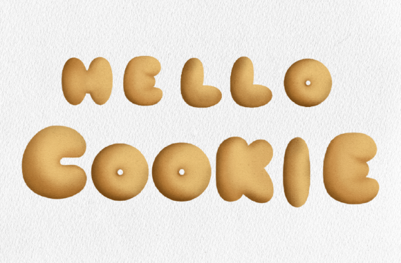 Creative Cookie Font Art for Digital Projects