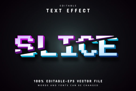 Editable Pixel Slice Text Effect