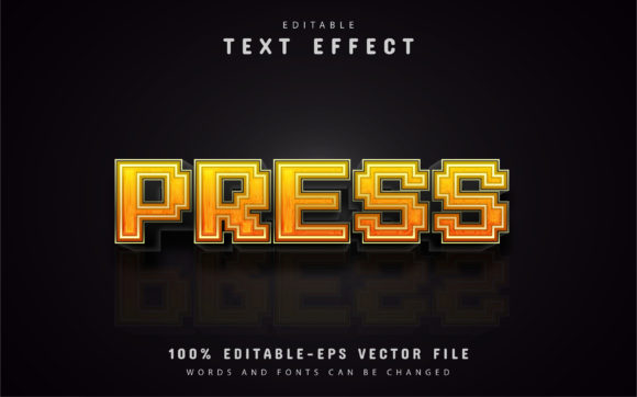 Editable Press Pixel Text Effect: Your Design Solution