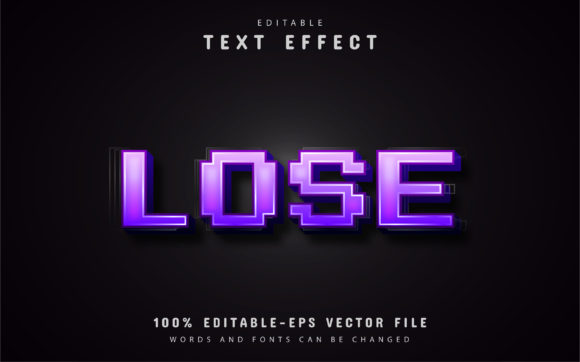 Lose Pixel Text Effect: Editable Vector Design