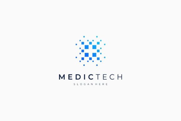 Medical Plus Pixel Digital Tech Logo Font: A Modern Branding Asset