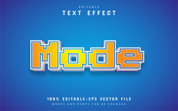 Mode Text: Pixel Style Text Effect for Modern Design