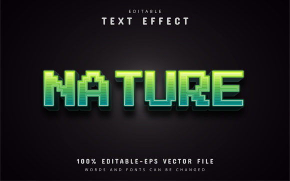 Nature Pixel Text Effect: Editable Vector Design for Any Project
