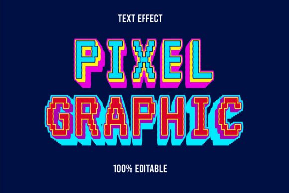 Pixel Graphic Text Effect: Bold Digital Typography for Modern Designs