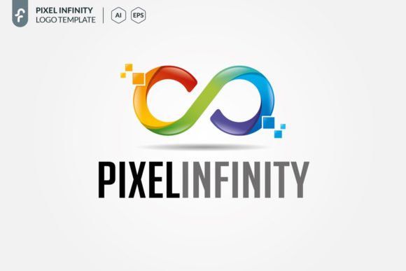 Pixel Infinity Logo Template: Modern Vector Design