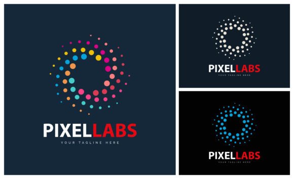 Pixel Labs Molecule: A Modern Pixel Logo Asset