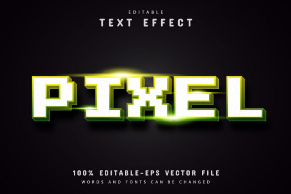 Pixel Text Effect: A Fully Editable Vector Design